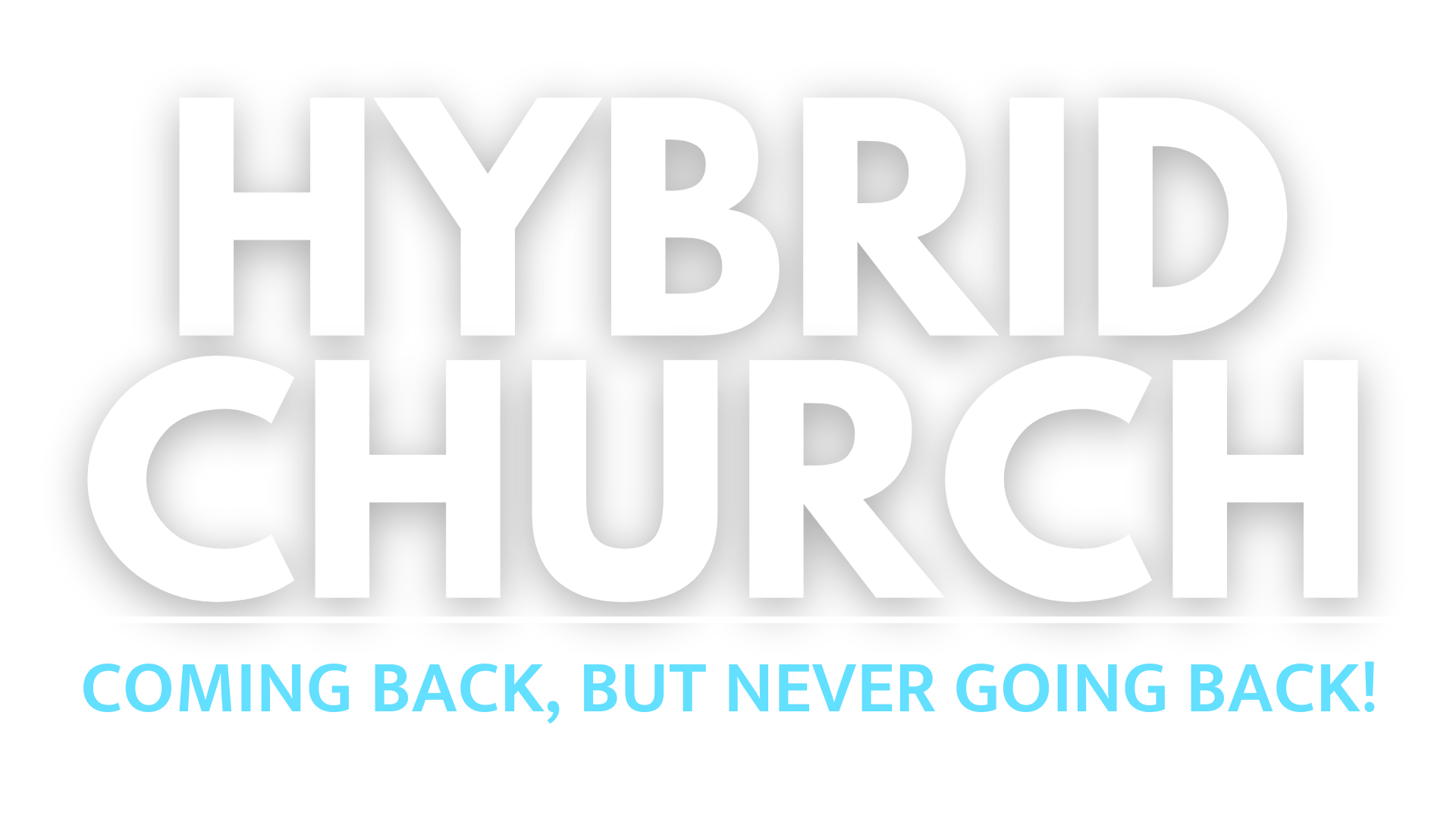 Hybrid Church Teach Conference Text Logo
